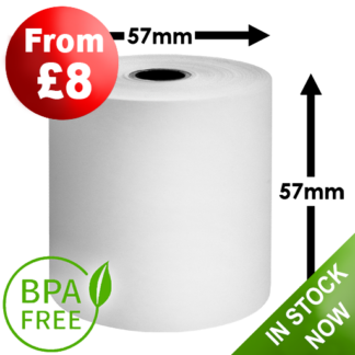 57mm x 57mm Thermal Till Rolls