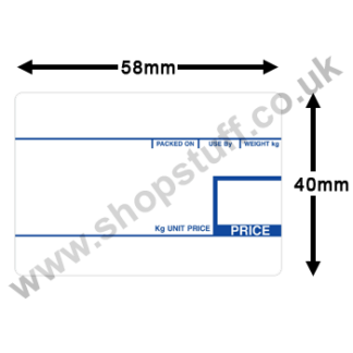 CAS Scale Labels 58 x 40mm