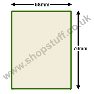 Avery Berkel Thermal Labels Cream / Green 58mm x 76mm