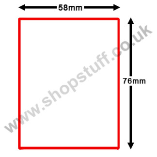 Avery Berkel Thermal Scale Labels Red Border 58mm x 76mm