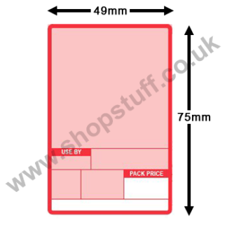 Avery Berkel Format 1 (Pink) 49mm x 75mm Thermal Scale Labels