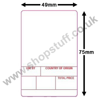 Avery Berkel Format 1 (White) 49mm x 75mm Thermal Scale Labels