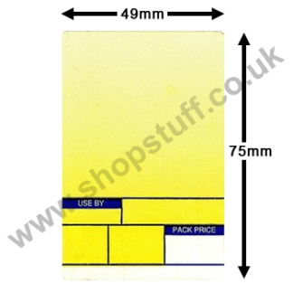 Avery Berkel Format 1 (Yellow) 49mm x 75mm Thermal Scale Labels