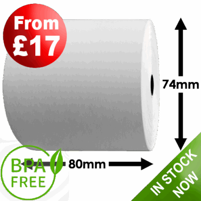 80mm x 80mm Thermal Till Rolls From £17